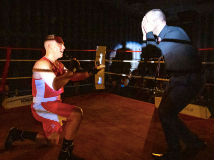 WATCH: Boxer celebrates winning match by proposing to his boyfriend in the middle of the ring