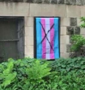 Church responds to Pride flag vandalism by displaying hundreds more