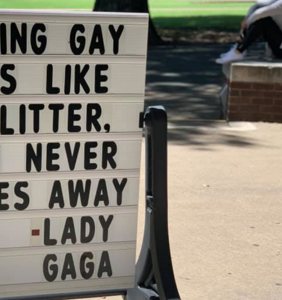 University president swears he’s not a homophobe after demanding pro-gay sign be removed