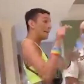WATCH: Hetero hater threatens to “beat the gay out of” a gay man during Pride