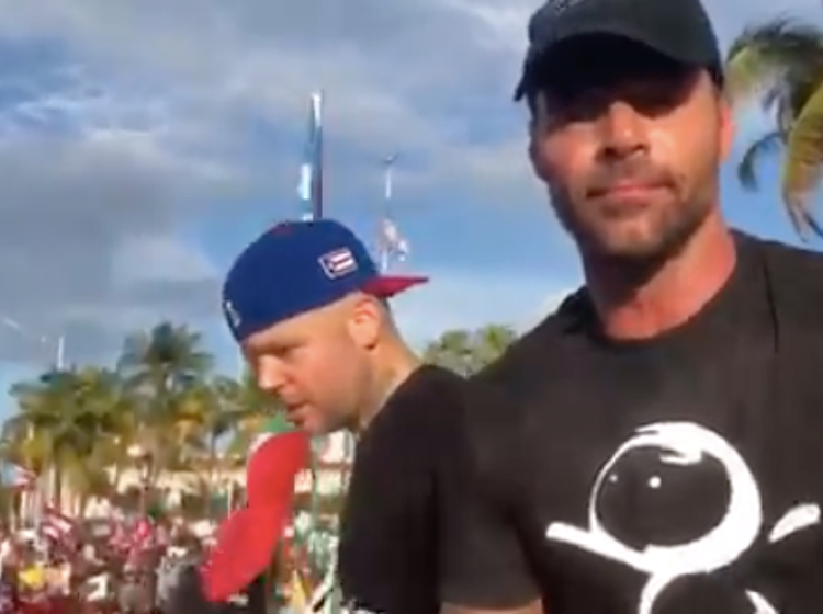 Ricky Martin hits the street to join protests against Puerto Rico’s homophobic governor