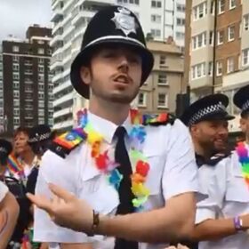 Thousands are sharing this video of a cop at Pride. See why.
