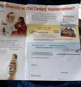Christian hate group papers town with homophobic pamphlets featuring Santa Claus