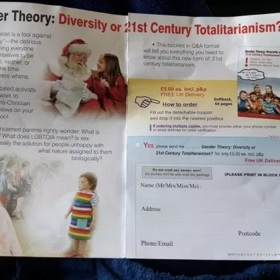 Christian hate group papers town with homophobic pamphlets featuring Santa Claus