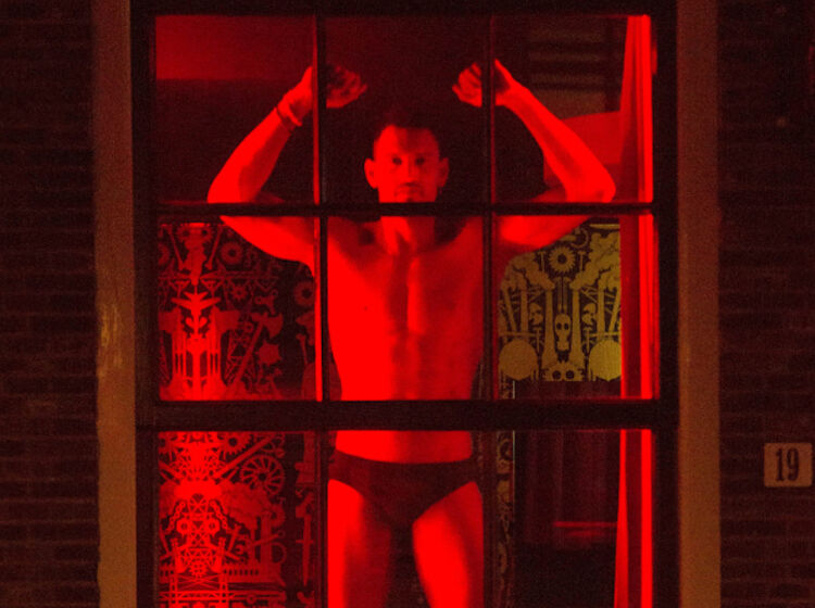 Amsterdam is displaying male sex workers in its red light district windows for this important cause