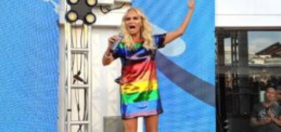 Kristin Chenoweth singing showtunes on a gay cruise in this dress is next level