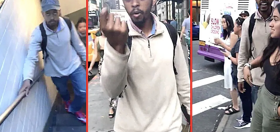 Homophobe chases gay man out of subway and through the streets of New York in shocking video