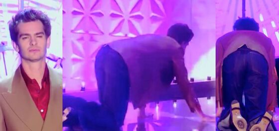 WATCH: Andrew Garfield down on all fours in cut scene from ‘Drag Race UK’