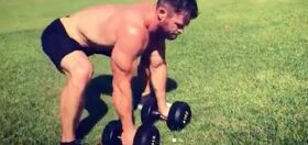 WATCH: Chris Hemsworth worked out so hard his shirt burst into flames
