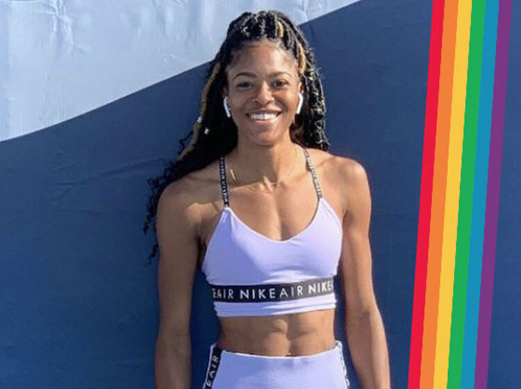 Queer US athlete wears rainbow sneaker at Qatar championships