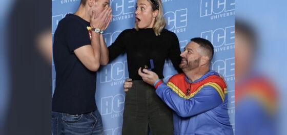 Brie Larson helps same-sex couple get engaged at comic con