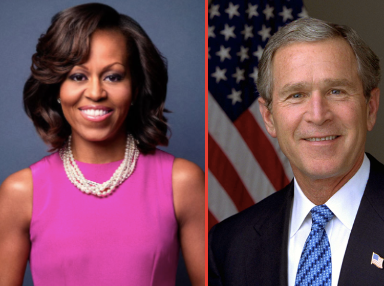 Everyone’s pissed at Ellen for being friends with George W. Bush… but what about Michelle Obama?