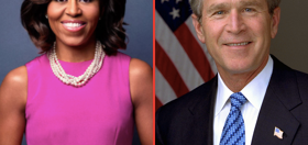 Everyone’s pissed at Ellen for being friends with George W. Bush… but what about Michelle Obama?