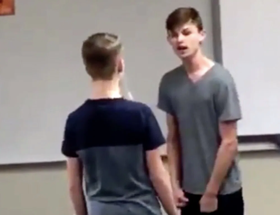 Gay teen fights back against school bully as teachers do nothing in viral video