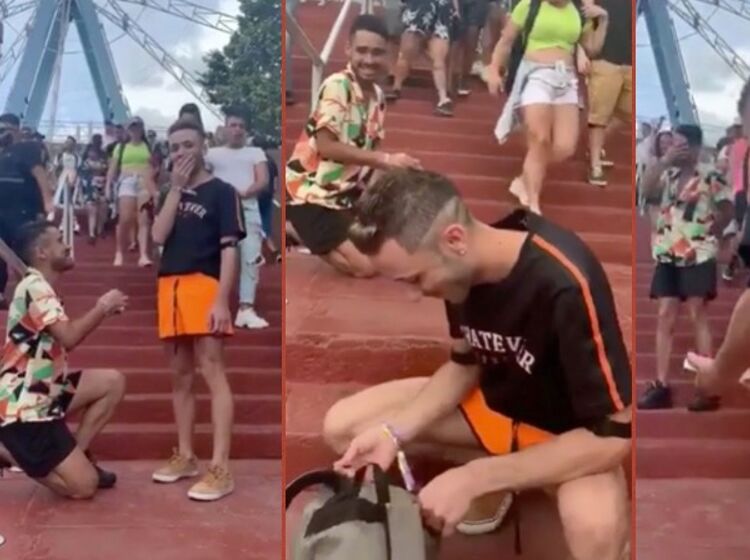 Witness the rare, gay double-proposal that went viral