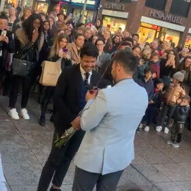 WATCH: Elaborate gay marriage proposal sends crowds cheering, goes viral