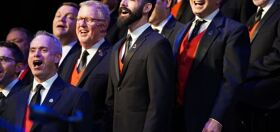Christmas is being invaded by gay chorus singers and we have the proof