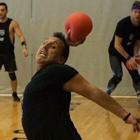 Watch this video of a woman being attacked by a dodgeball team in Las Vegas