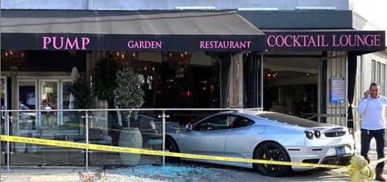 A Ferrari crashed into Lisa Vanderpump’s restaurant in WeHo