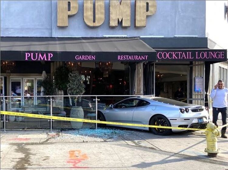 A Ferrari crashed into Lisa Vanderpump’s restaurant in WeHo