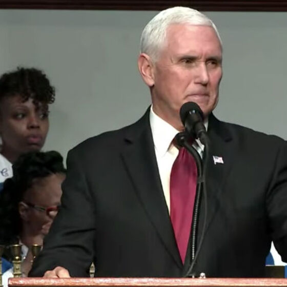 White House streams anti-gay church sermon at service attended by Mike Pence