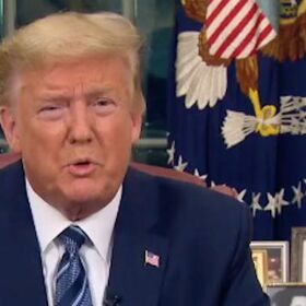 LISTEN: Trump caught on hot mic before coronavirus address saying “Oh f**k”