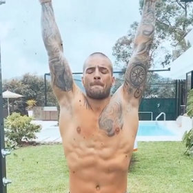 Maluma leaves little to the imagination with his home fitness routine