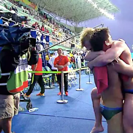 When the newspaper called two male Olympians hugging “unmanly,” the internet went bananas