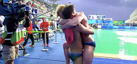When the newspaper called two male Olympians hugging “unmanly,” the internet went bananas