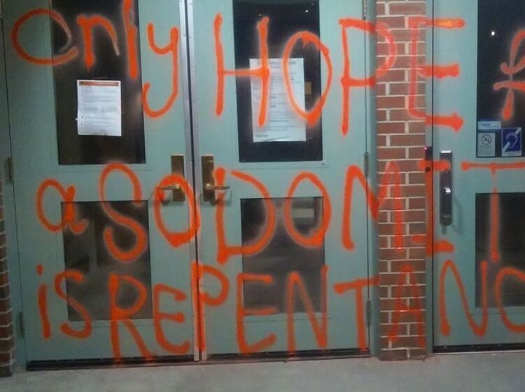 Man who painted antigay graffiti on three churches sure hopes he doesn’t get deported back to Iran
