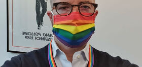 British ambassador to Poland wears rainbow face mask for LGBTQ rights