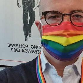 British ambassador to Poland wears rainbow face mask for LGBTQ rights