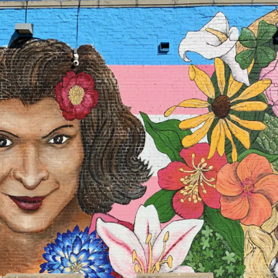 Marsha P. Johnson & Sylvia Rivera memorial mural in Dallas: “My God, the revolution is here.”