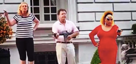 Gun-toting home owners in St. Louis get the royal meme treatment