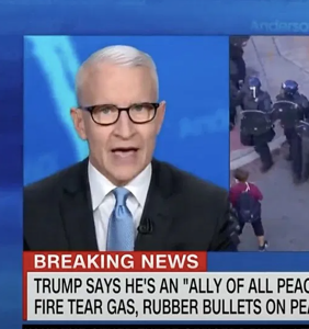 Anderson Cooper rips into Trump for teargassing peaceful protestors after cowering in a bunker