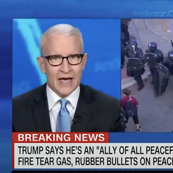 Anderson Cooper rips into Trump for teargassing peaceful protestors after cowering in a bunker