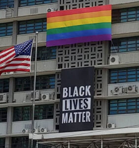 US embassy removes its Black Lives Matter banner and rainbow flag
