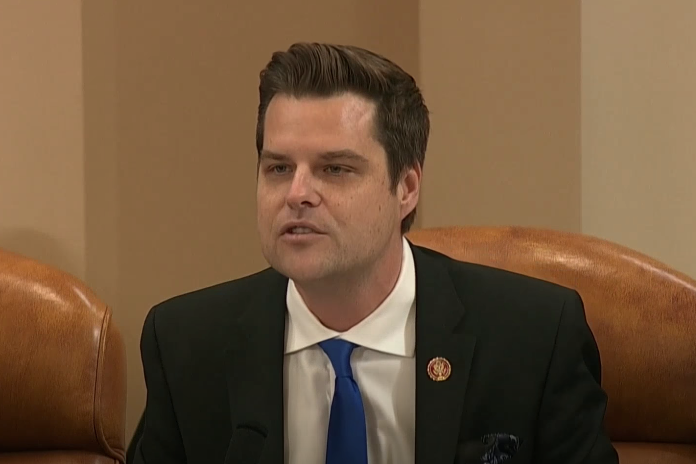 Antigay Rep. Matt Gaetz caught partying with Roger Stone