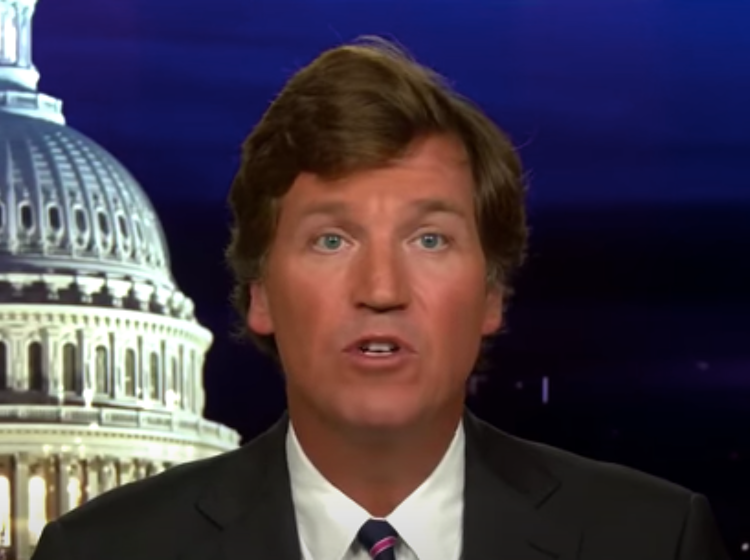 Snowflake Tucker Carlson sniffles over being slapped with “False Information” label on social media