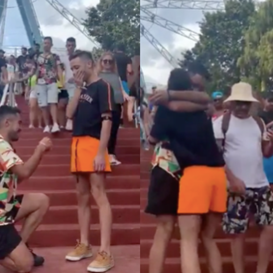 Witness the rare, gay double-proposal that went viral