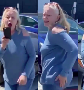 After parking illegally, Karen unleashes on “punks” who “go on Grindr and do hookups”