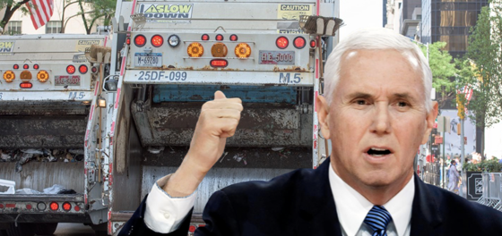 Trump campaign bus crashing into dump truck with Mike Pence on board is the perfect metaphor for 2020