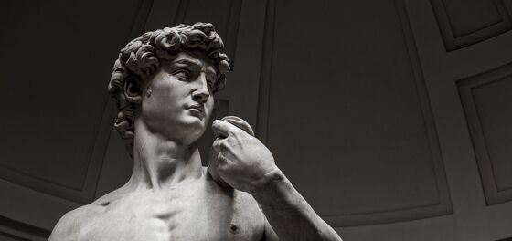 Who wore it (aka nothing) better — model Pietro Boselli or the statue of David?