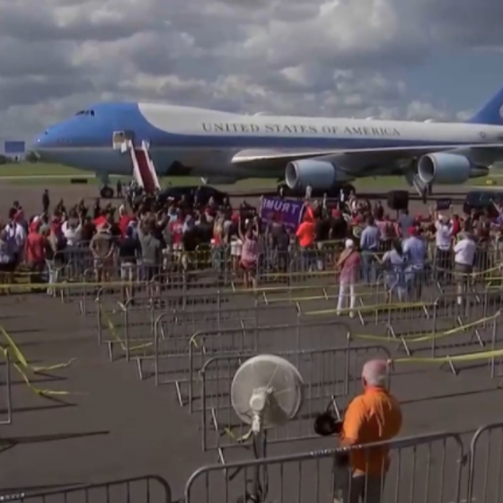 Trump threw a rally on a tarmac in Florida and nobody came