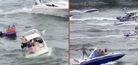 This sinking boat at a Trump boat parade is another perfect metaphor for 2020