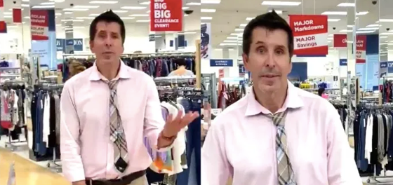 Former talk show host unzips pants during homophobic anti-mask meltdown inside discount store