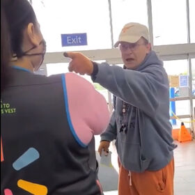 Maskless religious nut rages at Wal-Mart crew: “You aren’t even human. You are only animal.”