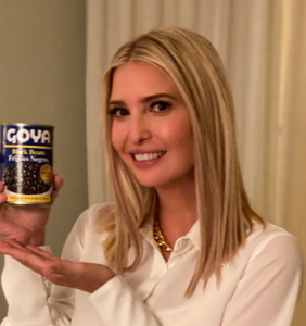 Ivanka is pissed her Goya beans photo has been turned into an attack ad, threatens to sue