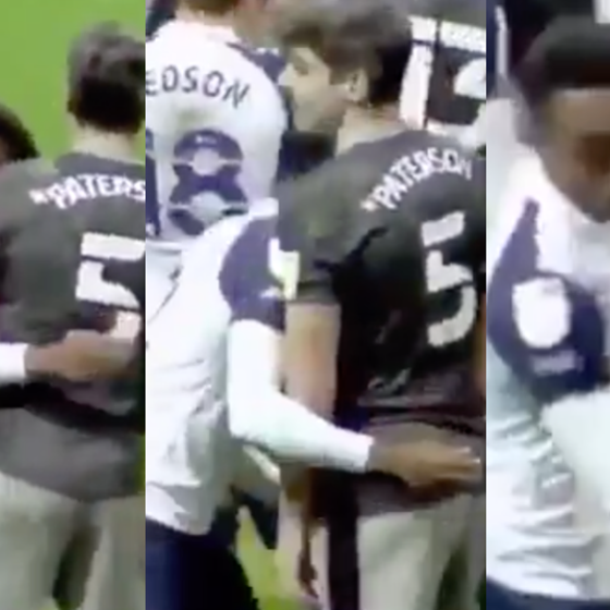 Video of pro footballer grabbing opponent’s crotch twice goes viral