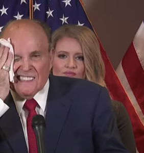 Twitter responds to Rudy Giuliani’s melting face with collective horror